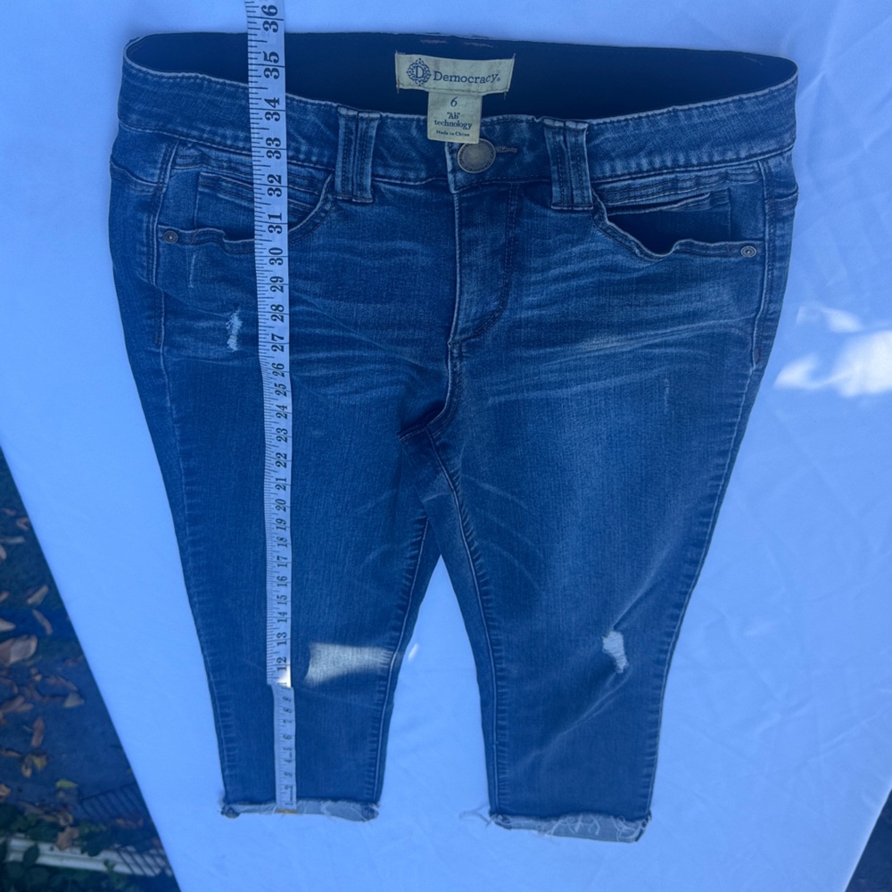 Democracy Dark Blue Cropped Jeans